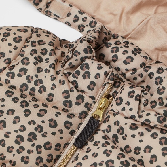 Brand New H&M Leopard Print Puffer Jacket - Picture 2 of 2
